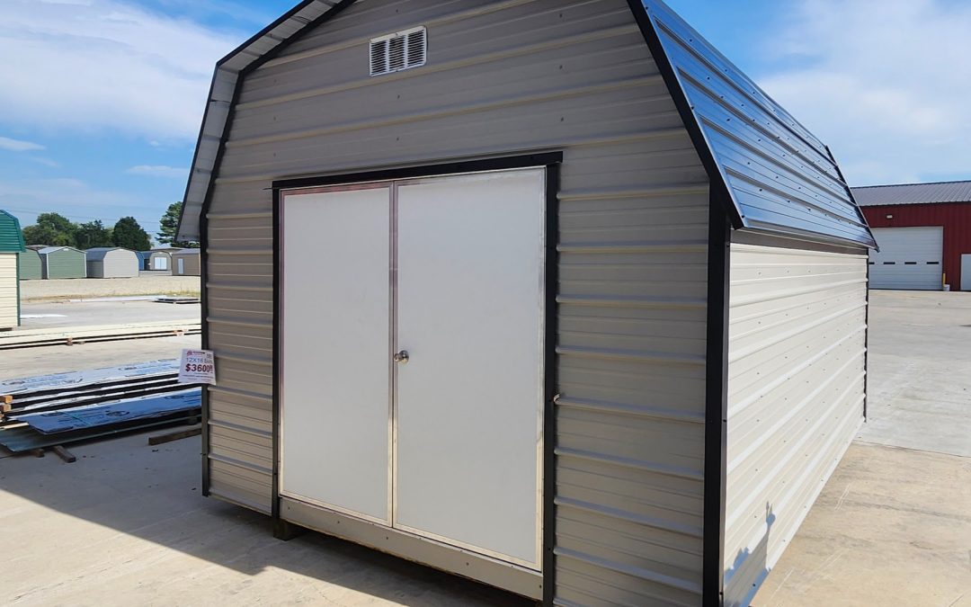 12×16 Barn – Ash Gray and Black (#B318)