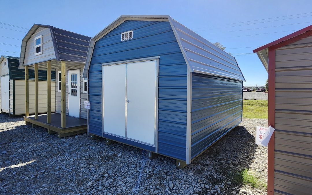 12×16 Barn – Hawaiian Blue and Ash Gray (#2892)