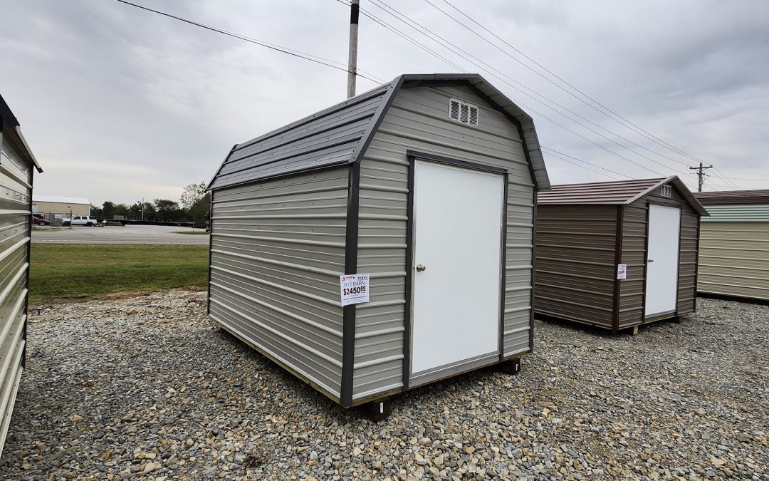 8×12 Barn – Ash Gray and Charcoal (#2895)