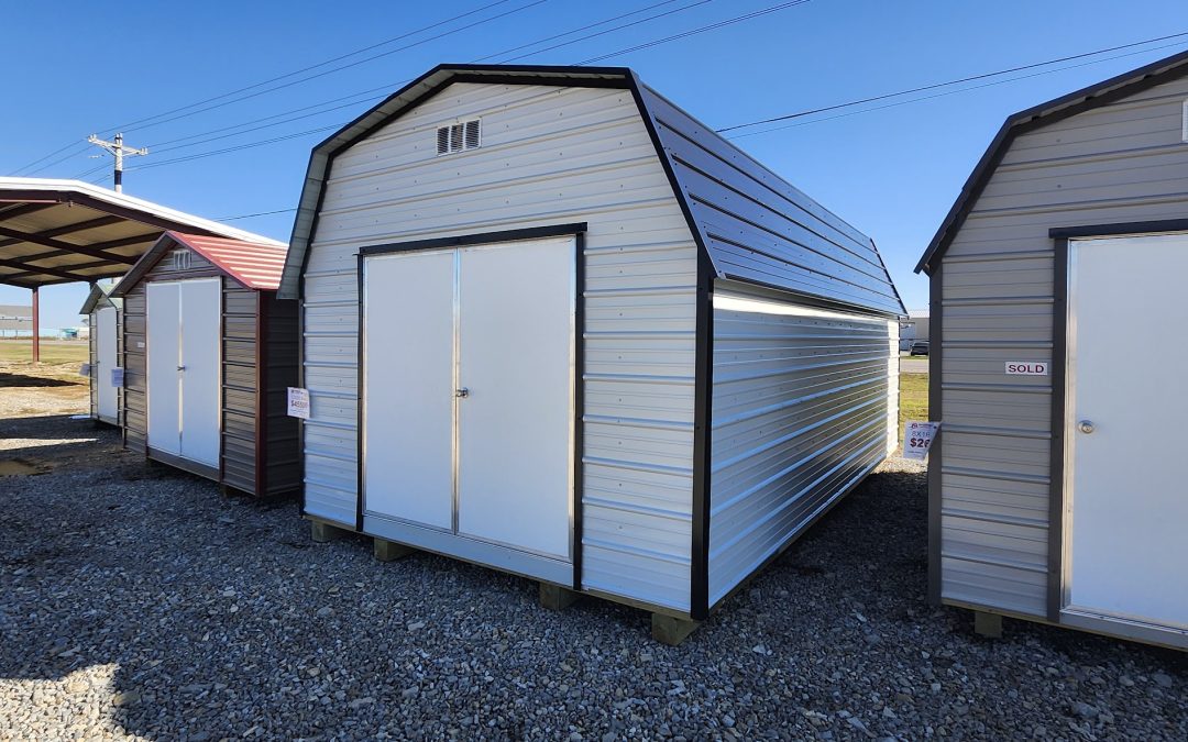 12×20 Barn – White and Matte Black (#2897)