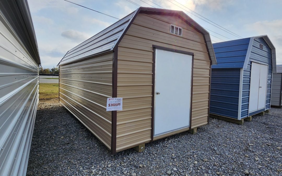 10×20 Barn – Saddle Tan and Brown (#2905)