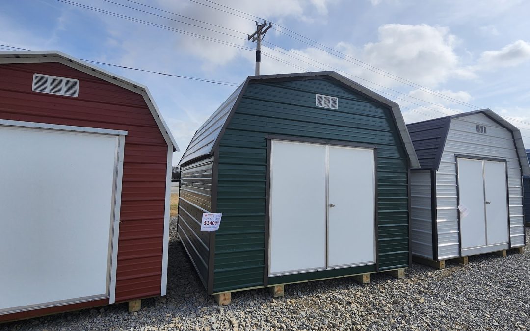 12×14 Barn – Ivy Green and Burnished Slate (#B337)