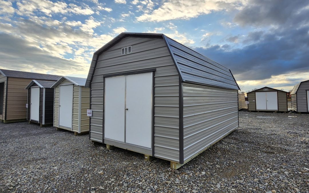 12×18 Barn – Ash Gray and Charcoal (#2917)