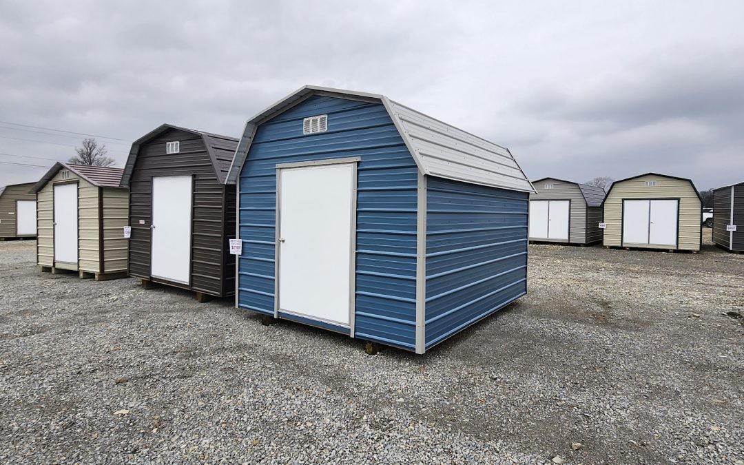 10×12 Barn – Hawaiian Blue and Ash Gray (#2920)