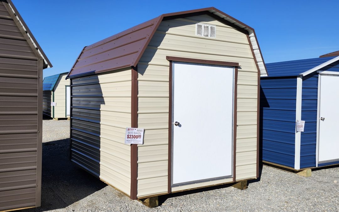 8×10 Barn – Light Stone and Koko Brown (#2925)