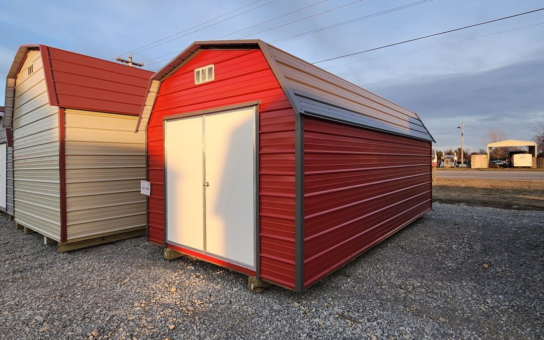 10×20 Barn – Crimson Red and Charcoal (#2926)