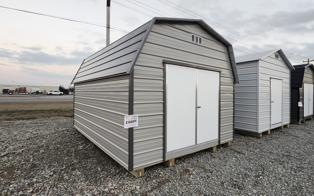 12×16 Barn – Ash Gray and Charcoal (#2936)