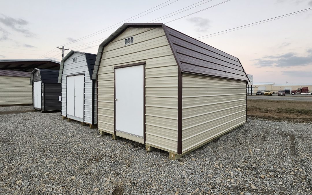 12×16 Barn – White and Matte Black (#2939)