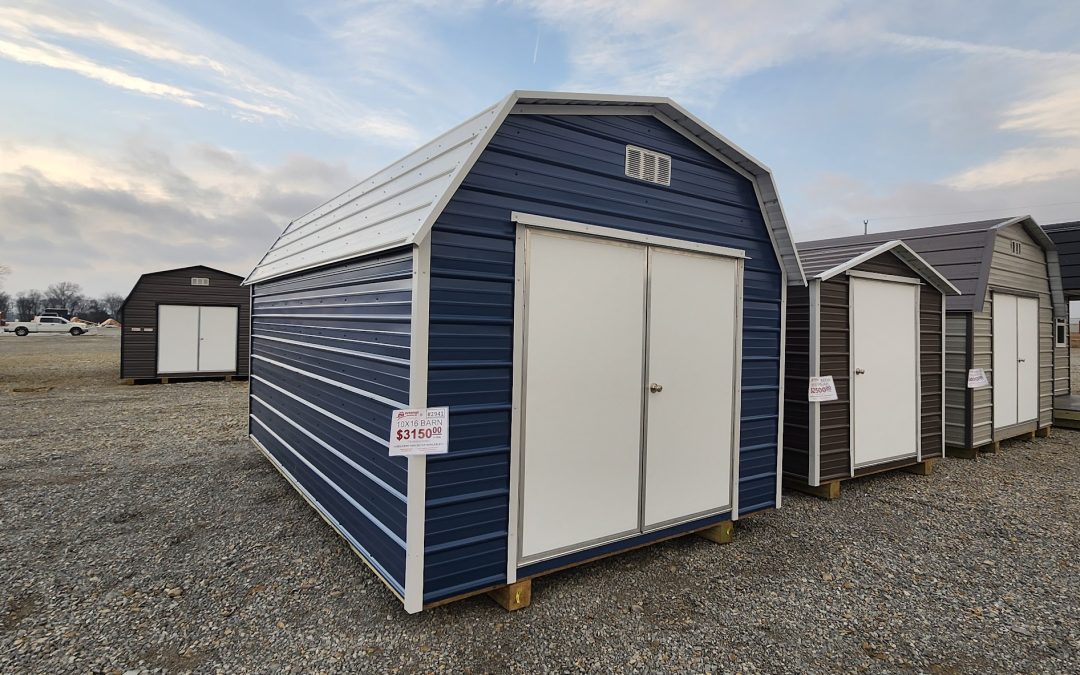 10×16 Barn – Gallery Blue and White (#2941)