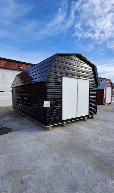 12×18 Barn – Shiny Black on Shiny Black (#2968)