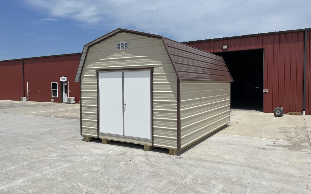 12×16 Barn – Light Stone and Koko Brown (#3023)