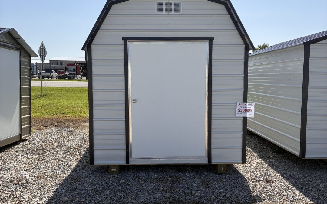 8×16 Barn – White and Matte Black (3056)