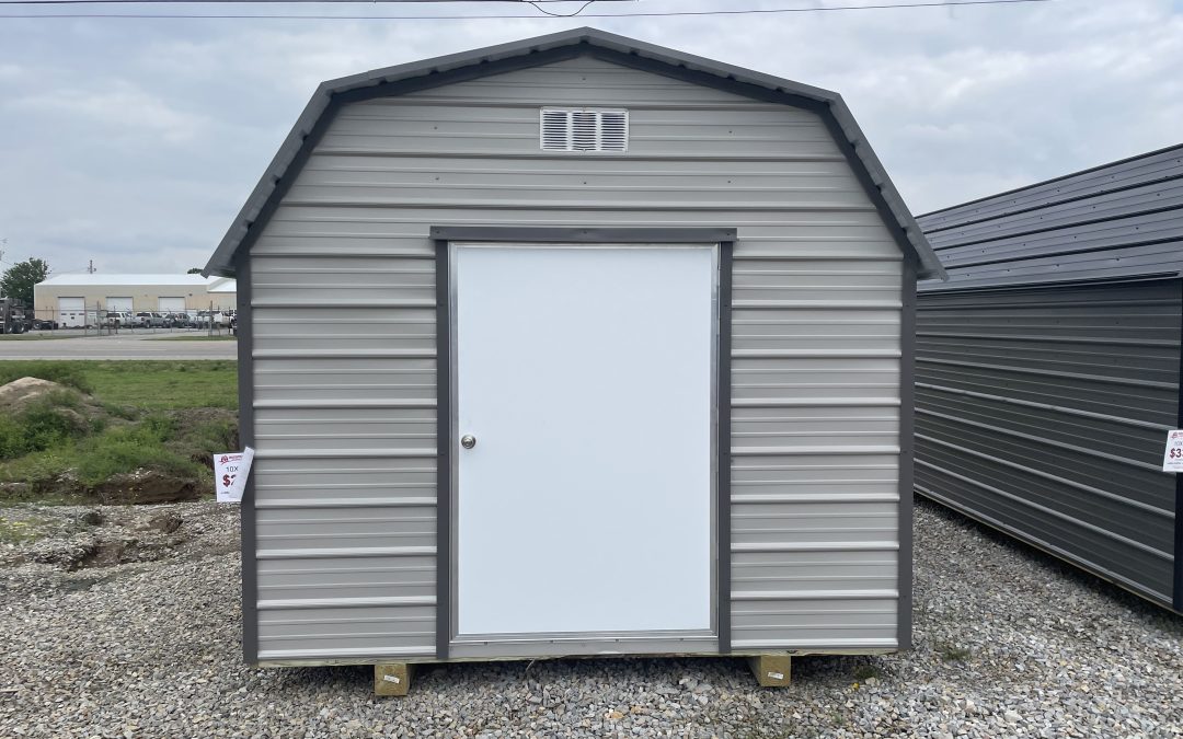 10×12 Barn – Ash Gray and Charcoal (#3016)
