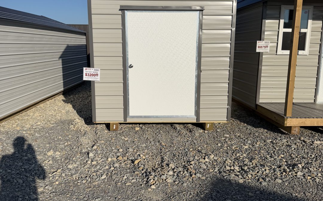 8x16x7 Barn – Ash Gray and Charcoal (#3045)