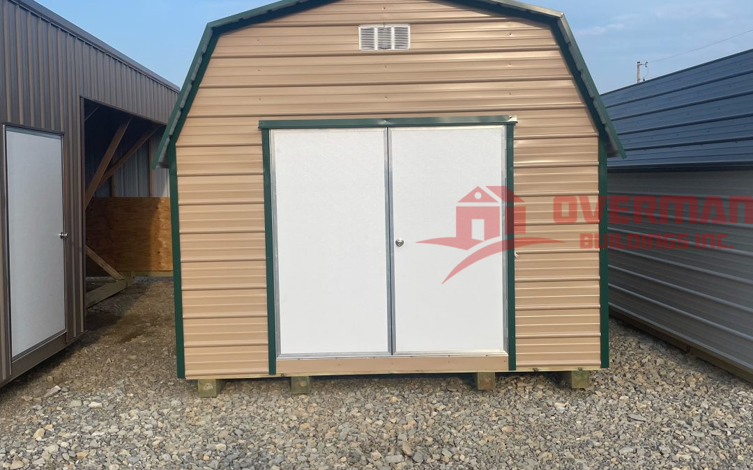 12×20 Barn – Saddle Tan and Ivy Green (#3067)